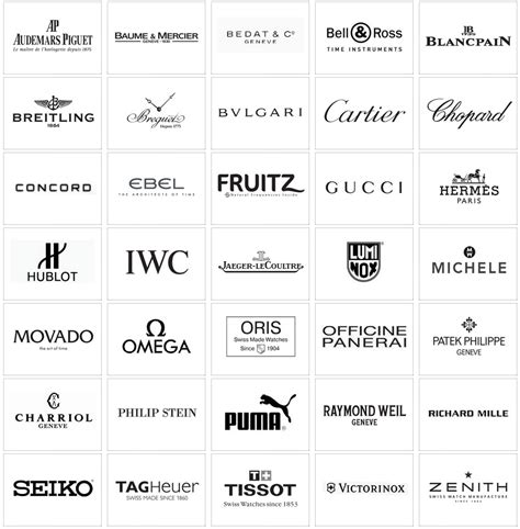 swiss watch brand logos.